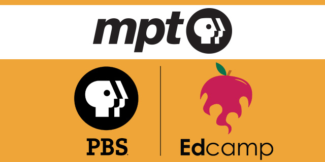 mpt pbs and edcamp logos