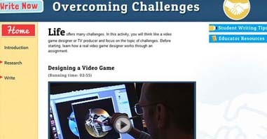 home page of Overcoming Challenges website