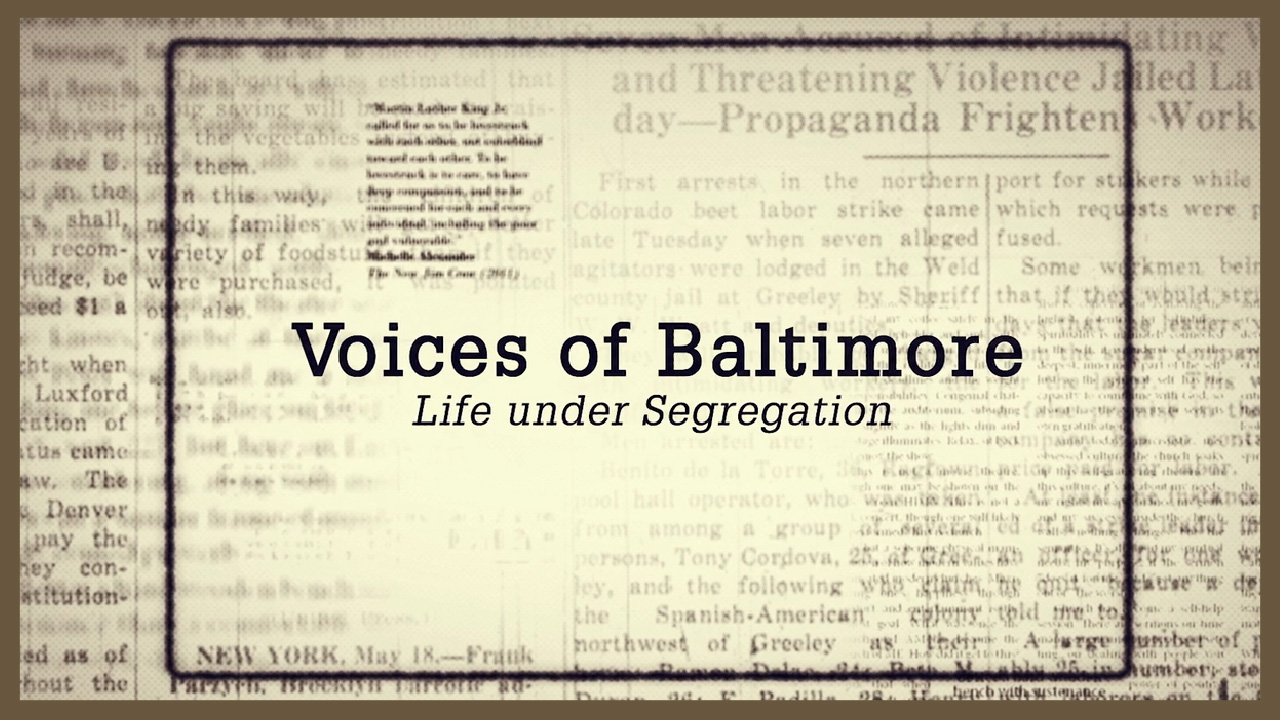 Voices of Baltimore title page